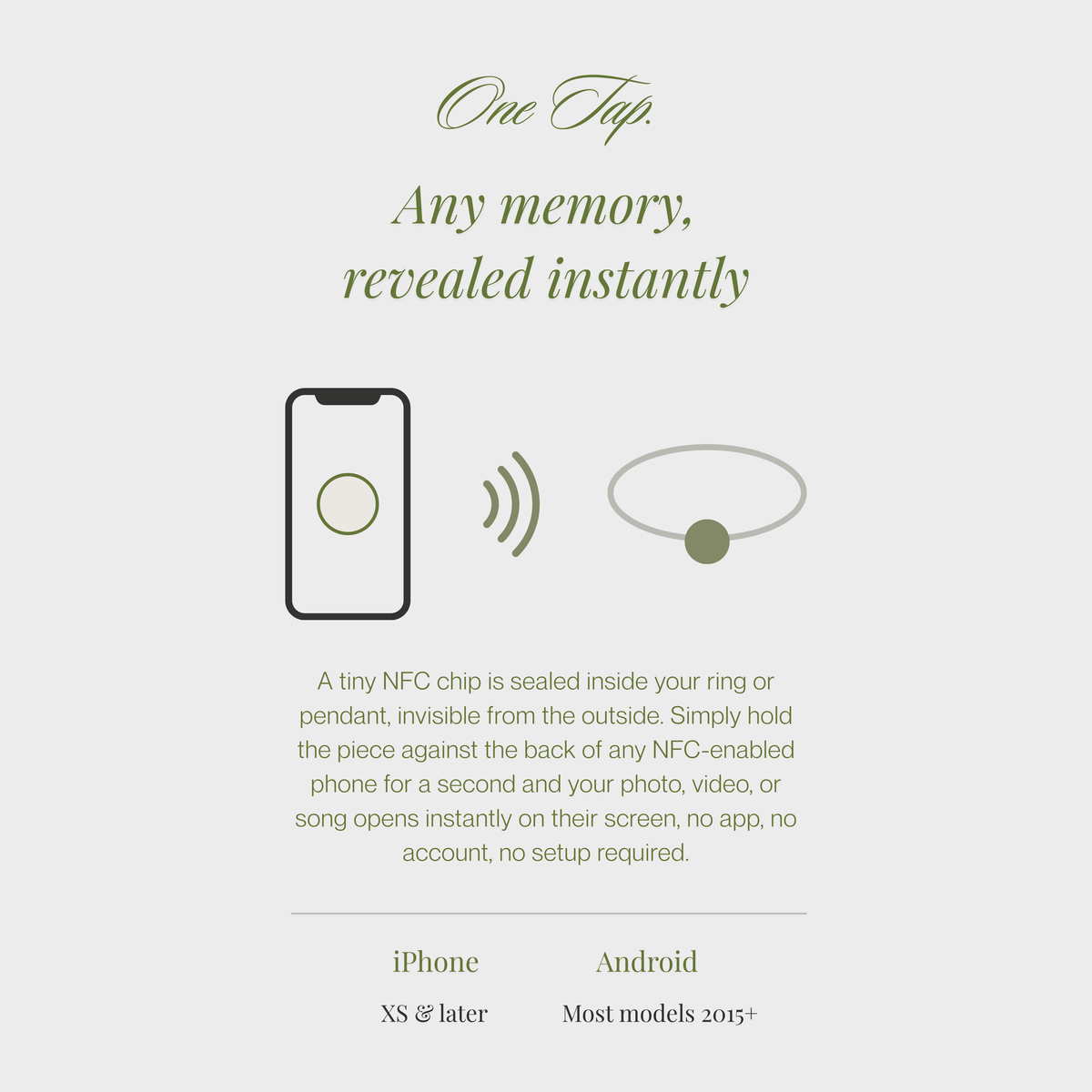Emerald Green Memory Tap Necklace