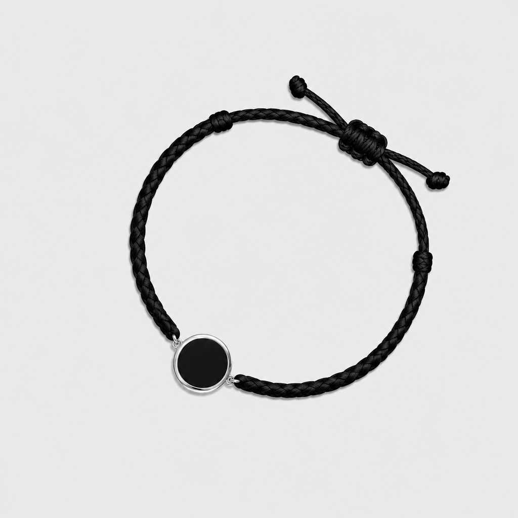 Midnight Black Rope Memory Tap Bracelet