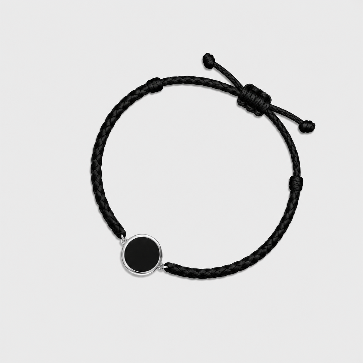 Midnight Black Rope Memory Tap Bracelet