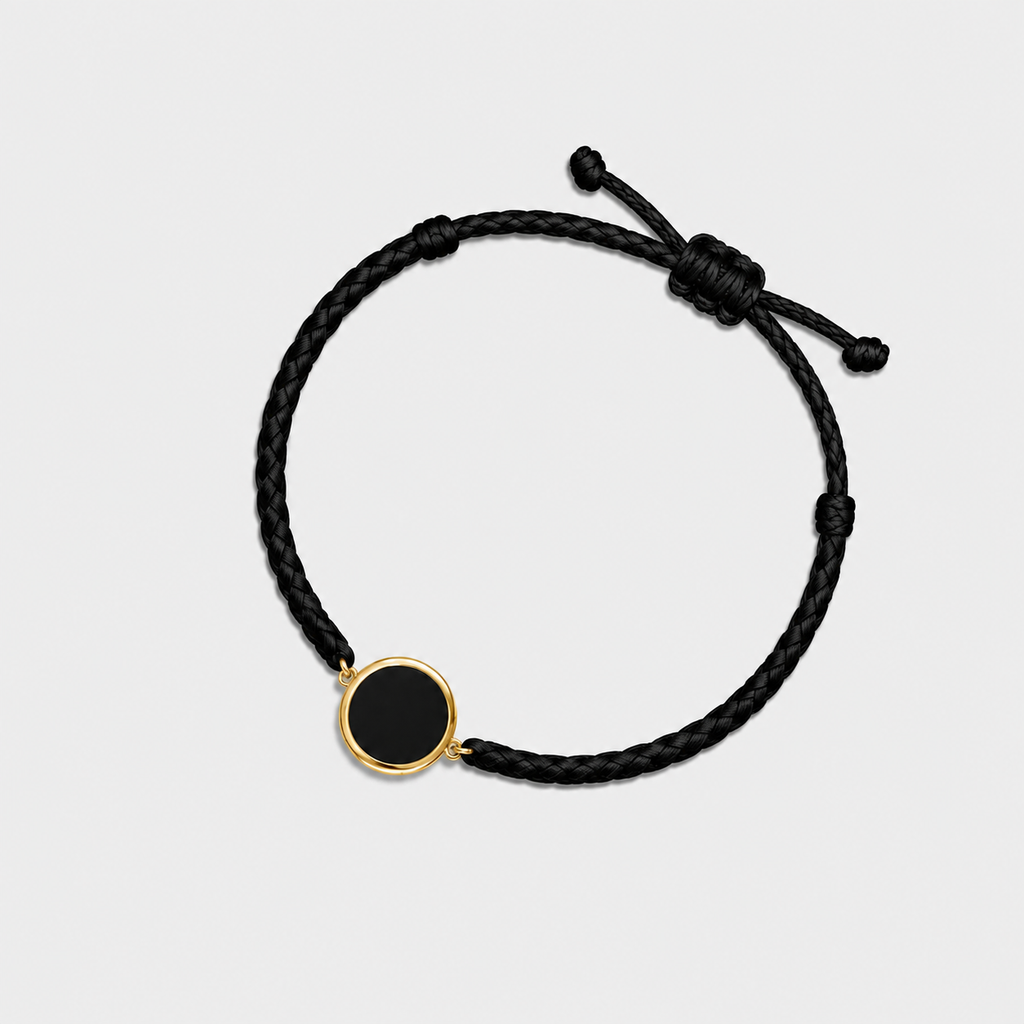 Midnight Black Rope Memory Tap Bracelet