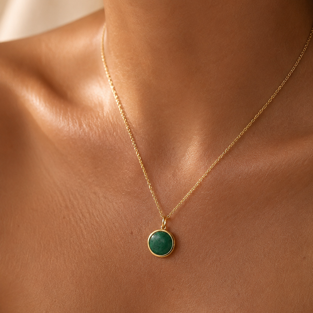 Emerald Green Memory Tap Necklace