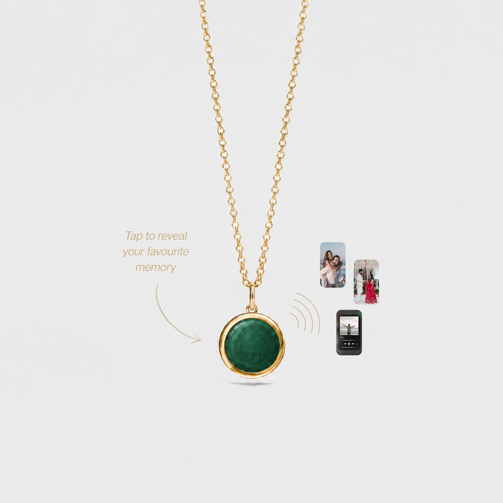 Emerald Green Memory Tap Necklace