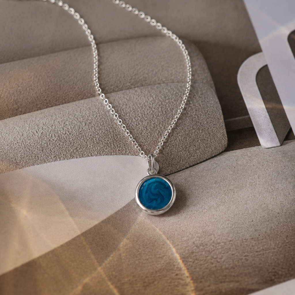 Ocean Blue Memory Tap Necklace