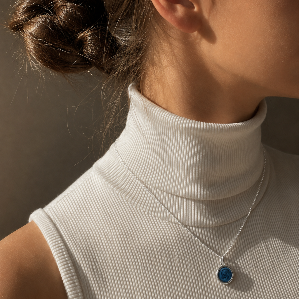 Ocean Blue Memory Tap Necklace
